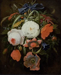 Stilleben med hängande blommor