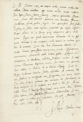 Autografbrev undertecknat till hans brorson, Jacob Cool (Jacobus Colius), Antwerpen, 2 februari 1595 (penna och bläck på papper)