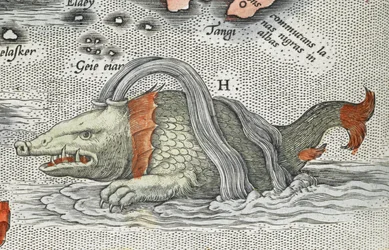 Detalj av ett sjömonster, från 