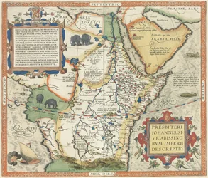 Karta över Afrika och den arabiska halvön,