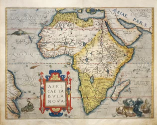 Karta över Afrika, från Theatrum Orbis Terrarum av Abraham Ortelius