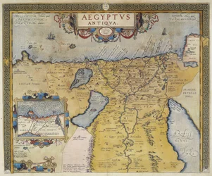 Karta över det antika Egypten - av Abraham Ortelius, Antwerpen