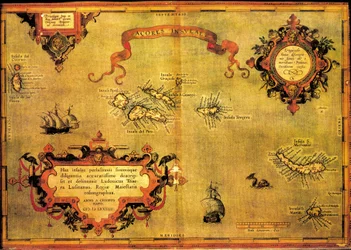 Karta över Azorerna av Abraham Ortelius