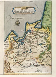 Karta över Preussen, från Världsteatern av Abraham Ortelius