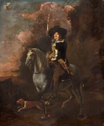 Kavaljer på en grå häst, ca 1660