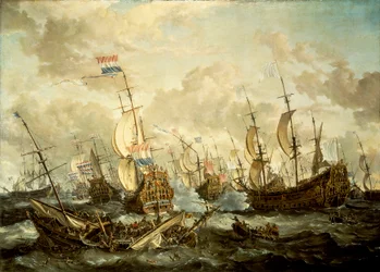 HMS "Royal Prince" och andra fartyg vid fyradagarsslaget