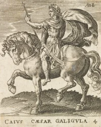 Caius Caesar Galigula från Twelve Caesars on Horseback, ca. 1565-1587., ca. 1565-1587.