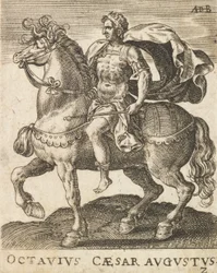Octavius Caesar Augustus från Twelve Caesars on Horseback, ca. 1565-1587., ca. 1565-1587.