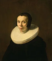 Porträtt av en kvinna, ca 1642 (olja på pannå)