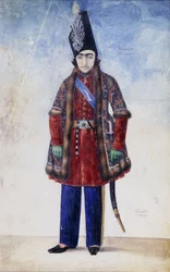 Porträtt av den unge Nasr al-Din Shah, ca 1845-6