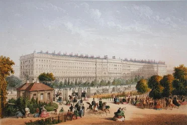 Hyde Park Gardens, ca 1862 (lito i färg)