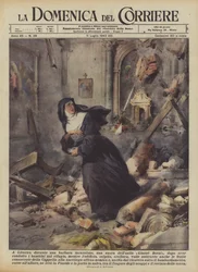 I Livorno, under en barbarisk razzia, en nunna från Giosue Borsi dagis, efter att ha lett?