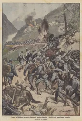 Inför den pressande italienska framryckningen överger fienden platserna för sin tillfälliga erövring