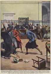 Två flickor ledde ett gäng förbrytare till ett överfall på en bank i New York