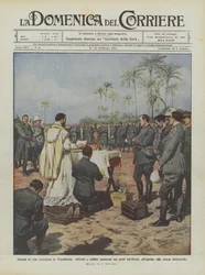 Episoder av krigiskt liv i Tripolitanien, officerare och soldater som hjälper till på de befästa posterna?