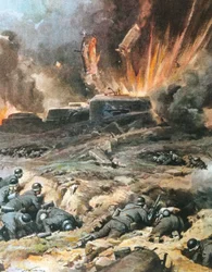 Frankrike, Maginot Line, illustration från 