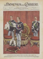 Kung Vittorio Emanuele III:s ed ° I Senatshallen, Rom, Dag 11 Corr