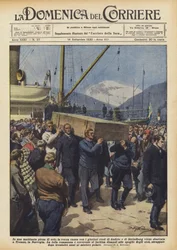 En solig morgon, den råa kistan med de härliga resterna av Andree och Strindberg?