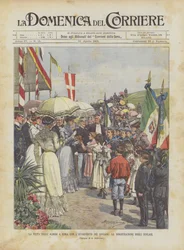 Trädfesten i Rom med suveränernas ingripande, skolbarnens demonstration