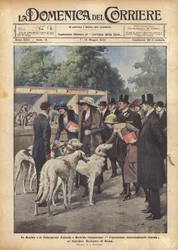 Drottningen och prinsessorna Jolanda och Mafalda inviger den internationella hundutställningen?