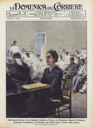 På den stora avdelningen på ett militärsjukhus i Florens, prinsessan Maria di Piemonte?