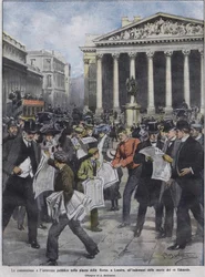 Dagen efter kung Edward VII:s död, dagen efter kung Edward VII:s död. Illustration av Achille Beltrame. maj 1910.