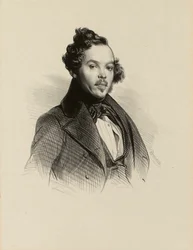 Porträtt av Emilien Desmaisons (1812-1880), tecknare och litograf. (IFF 65)