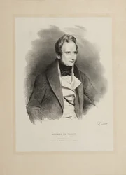 Porträtt av författaren Alfred de Vigny 1797-1863, 1831.