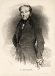 Porträtt av operasångaren Antonio Tamburini 1800-1876,