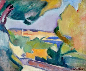 Medelhavslandskap, ca 1907 (olja på duk)