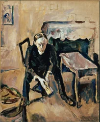 Porträtt av den franske författaren Fernand Fleuret (olja på duk