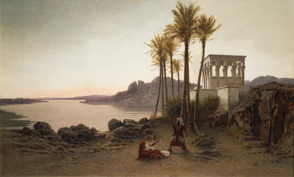 Scen från Aida av Giuseppe Verdi, målning av Achilles Formis (1832-1906), Italien