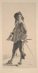 The Duelist, tryck gjord av Jean ?Louis ?Ernest Meissonier