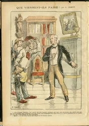Illustration av Achille Lemot (1846-1909) i Le Pelerin, 04/02/06 - Vad kommer de för att göra? - Religion Tro, katolsk katolicism - Separation av kyrka och stat, inventeringar/reaktioner på inventeringar