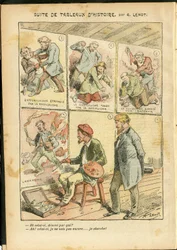 Illustration av Achille Lemot (1846-1909) i Le Pelerin, 20/05/06 - Svit med historiska målningar - anarkistisk anarkism, radikalism, konst, revolution, opportunism, osäker, socialism - målare konstnärer