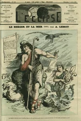 The Shepherd and the Sea illustrerar en fabel som ersätter den tecknade filmen av Gill "The Frogs Who Ask for a King"" förbjuden av censur. Omslag i "" L