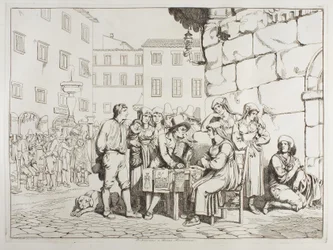 Författaren på Piazza Montanara