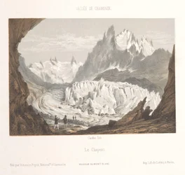 Utsikt över Mer-de-Glace-glaciären nära Les Bois och Les Tines Claciers des Bois, depuis les Tines (titel på objekt) Memory of Chamonix-Mont-Blanc (serietitel) Museum du Mont Blanc (serietitel)