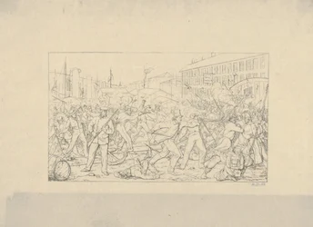 Slaget i Baltimore, 19 april 1861 från Confederate War Etchings, 1861-63.