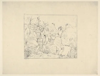 Fria svarta människor på Haiti ur Etsningar från konfederationskriget, 1861-63.