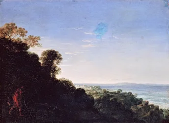 Aurora (Morgenlandschaft, Morgonlandskap), Målning av Adam Elsheimer (1578-1610)