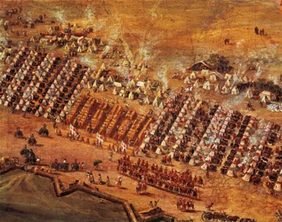 Siege of Maastricht, detalj från Adam Van Der Meulen