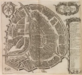 Karta över Moskva. Från: Ökad Ny beskrivning av muskoviten..., 1656.