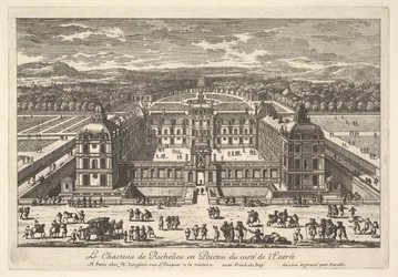 Château de Richelieu en Poictou från entrésidan, 1600-talet.