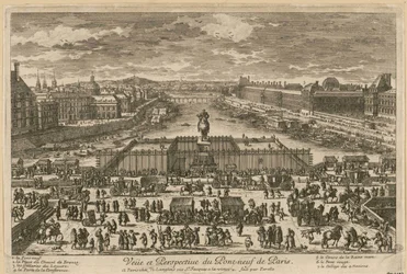 Utsikt över Pont Neuf i Paris, andra hälften av 1600-talet..