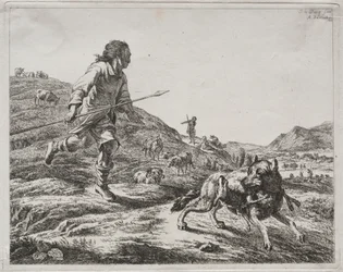 Herde jagar en varg, 1803.