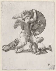 Amor med vapen från Mars, c1547-62.