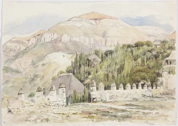 Kyrkhägnad, Metztitlán, Hidalgo, Mexiko (akvarell)