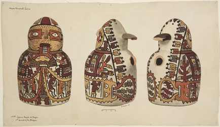 Nazca kruka, målat keramikkärl