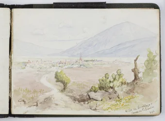 Skissbok med akvareller, teckningar och anteckningar, Mexiko, 1896-1898 (akvarell)